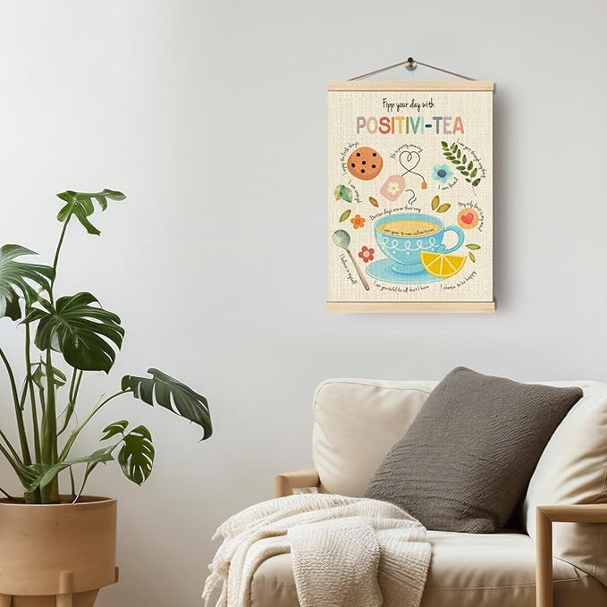 HKTZM Wooden Motivational Poster Hangers, 12.5x17 Inch, Inspirational Frames for Daily Affirmations