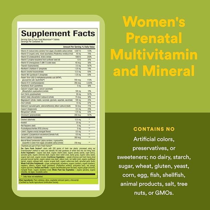 Natural Factors WES Women's Prenatal 60 Tablets