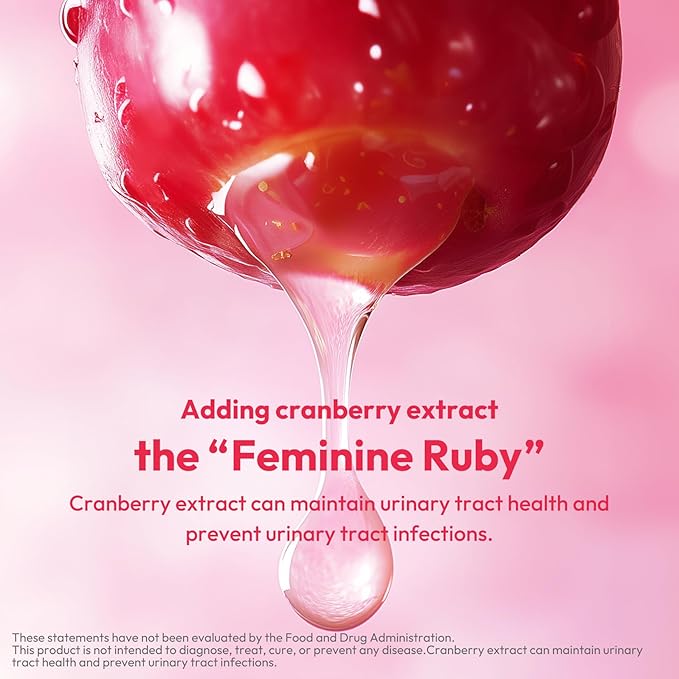 Vaginal Probiotics for Women 100 Billion CFU with Cranberry Extract for pH Balance & UTI Support, Plus Prebiotics & Lactobacillus, Triple Action for Vaginal, Urinary & Gut Health, 30 Capsules