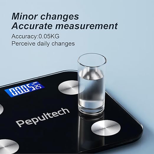 Digital Scales for Body Weight, Bathroom Weighing Scales Body Weight with App, Smart Bluetooth Body Scale for Fitness Tracking,Soft Non-Slip Feet,Body Composition Monitor 400lb/180kg