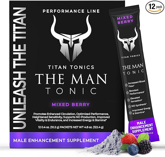 Vitality Support Supplement – Natural Performance Blend with Nitrosigine, L-Citrulline, Horny Goat Weed & Tongkat Ali – for Energy, Stamina & Wellness – 12 Stick Packs