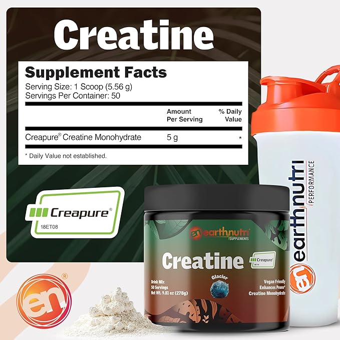 Creatine Monohydrate Powder - Pure Creatine Supplement for Muscle Strength, Strength & Performance - Non-GMO, Sugar-Free, Additive-Free – for Men & Women, Flavored 250g