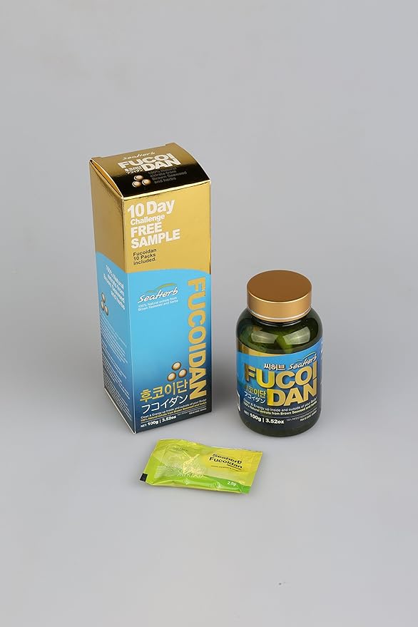 100% Natural Brown Seaweed Extract SeaHerb Fucoidan USFDA Passed (FDA ID CODE 2030950) (10Satchets+100g)