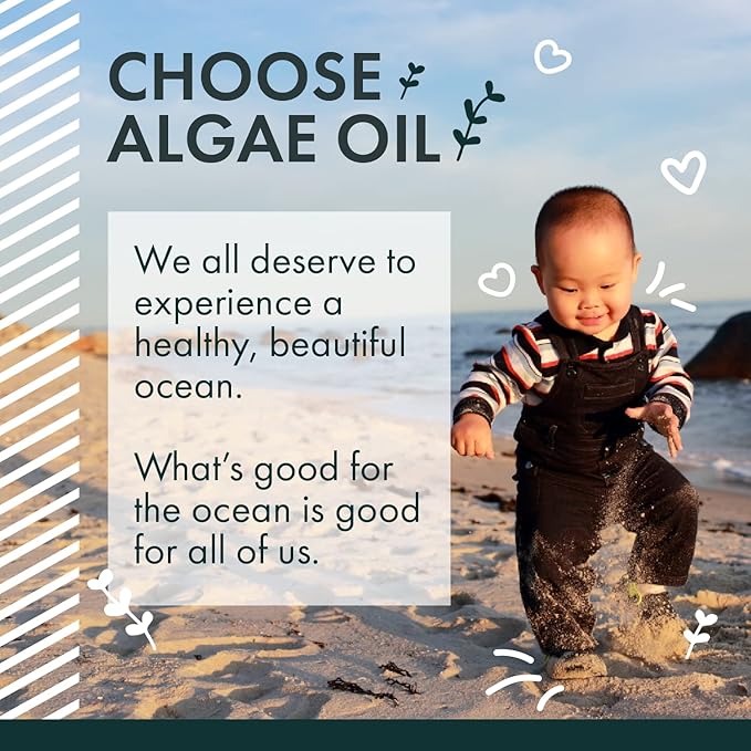 Freshfield Prenatal Vegan Omega 3 DHA: Sustainable, Carrageenan Free, Third Party Tested, Compostable Bottle, Carbon Neutral. Supports Heart, Brain, Joint Health w/DPA