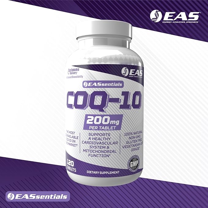 Experimental and Applied Sciences COQ-10 200mg | Antioxidant Supporting Heart Health & Energy Production | Gluten Free, Non GMO | Better Absorption with Cyclosome Delivery | 120 Tablets