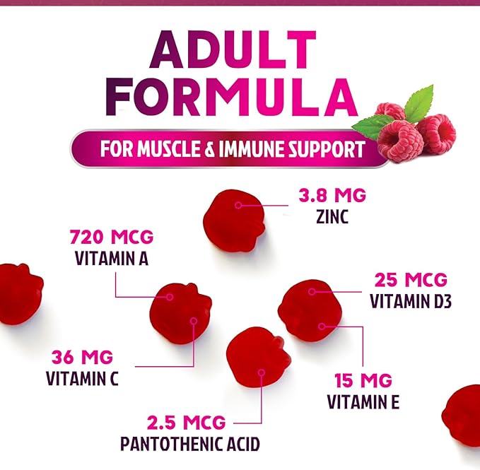 Multivitamin Gummies for Adults, Daily Gummy Vitamins & Minerals for Women & Men, Immune Support Gummy Multivitamins Supplement, Adult Multi VIT Vitamin with Vitamins A, C, D3, B12, Zinc, 120 Gummies