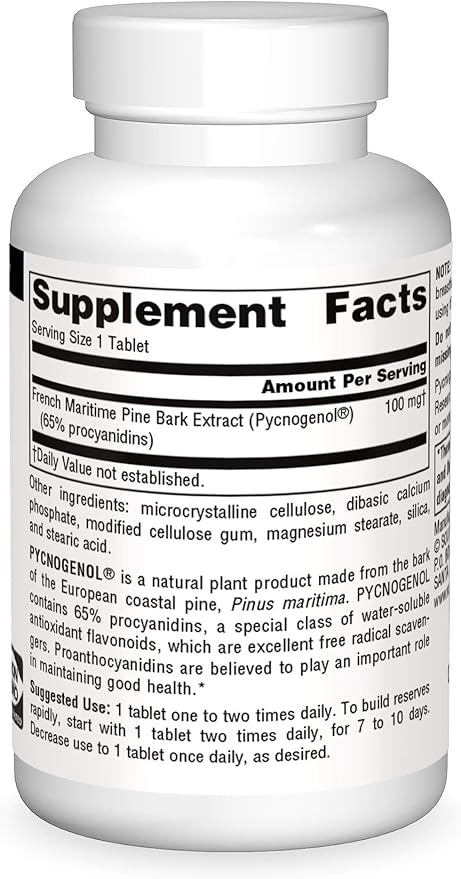 Source Naturals Pycnogenol, Proanthocyanidin Complex,100 mg - 90 Tablets