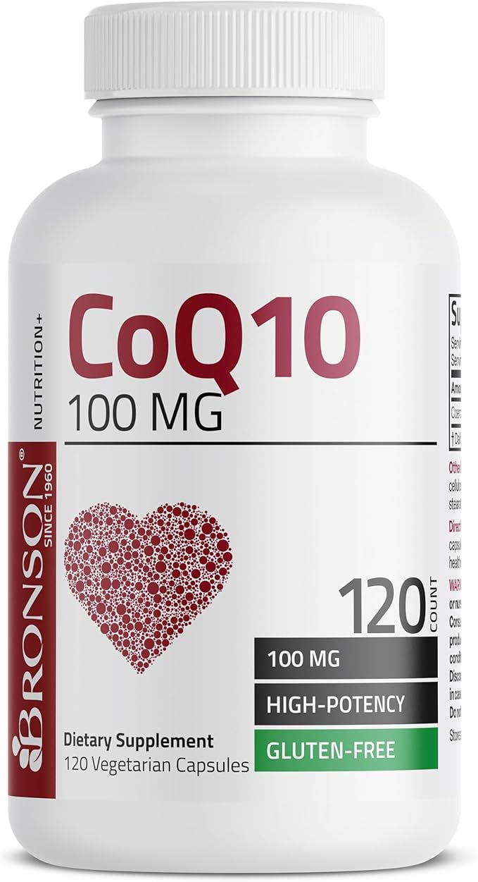 Bronson CoQ10 100 MG High Potency Cellular Energy Production, 120 Vegetarian Capsules