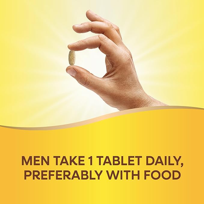 Nature's Way Alive! Men’s 50+ Daily Ultra Multivitamins, High Potency Formula, Supports Healthy Brain, Eyes & Heart*, with Methylated Vitamin B12, Gluten-Free, 150 Tablets