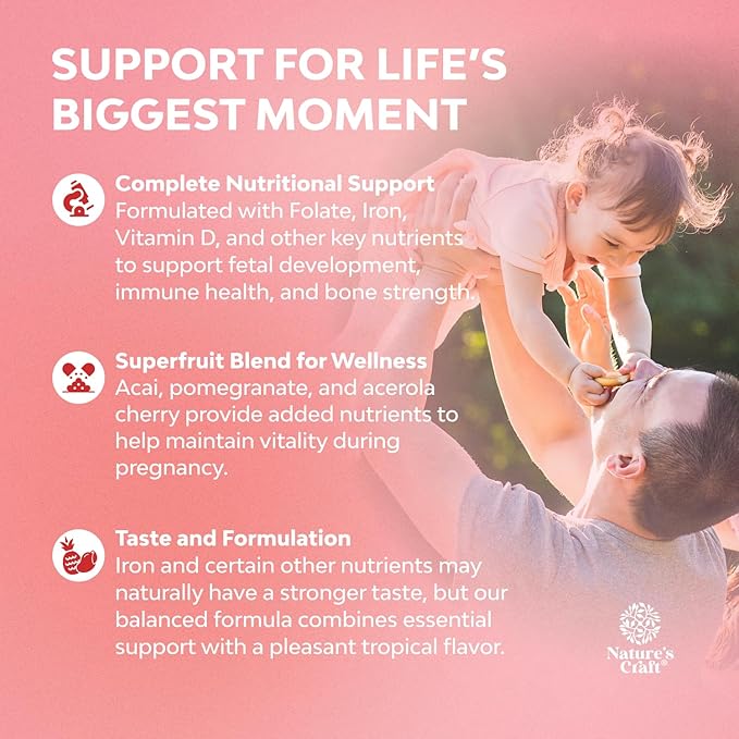 Vegan Prenatal Gummies for Women - Gummy Prenatal Vitamins for Women with Iron Folic Acid and Superfruit Blend - Chewable Vitamins Gummy Formula (Pineapple Mango) 1 Month