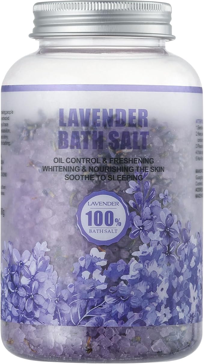 Bath Salts for Soaking Bathing,Spa Luxetique Epsom Salts Gifts Set for Women,Lavender Bath Salts(17.6oz)