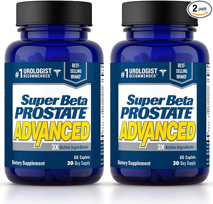 Advanced – Promote Sleep, Support Bladder Emptying. Prostate Support Supplement for Men's Health with Beta Sitosterol, not Saw Palmetto. (120 Caplets, 2-Pack)