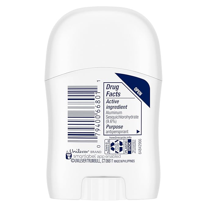 Dove Advanced Care Antiperspirant Deodorant Stick for Women Pack of 36 Clear Finish Trial and Travel Size 0.5 oz