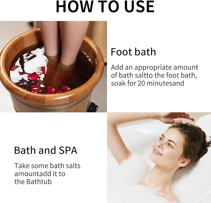 Bath Salts for Soaking Bathing,Spa Luxetique Epsom Salts Gifts Set for Women,Jasmine Flower Bath Salts(17.6oz)