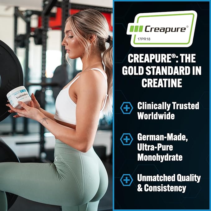 PEScience TruCreatine+ Creatine Monohydrate Powder, Micronized Creapure Creatine for Women & Men, Supports Muscle Growth, Strength & Recovery, Cognition, 30 Servings, Unflavored