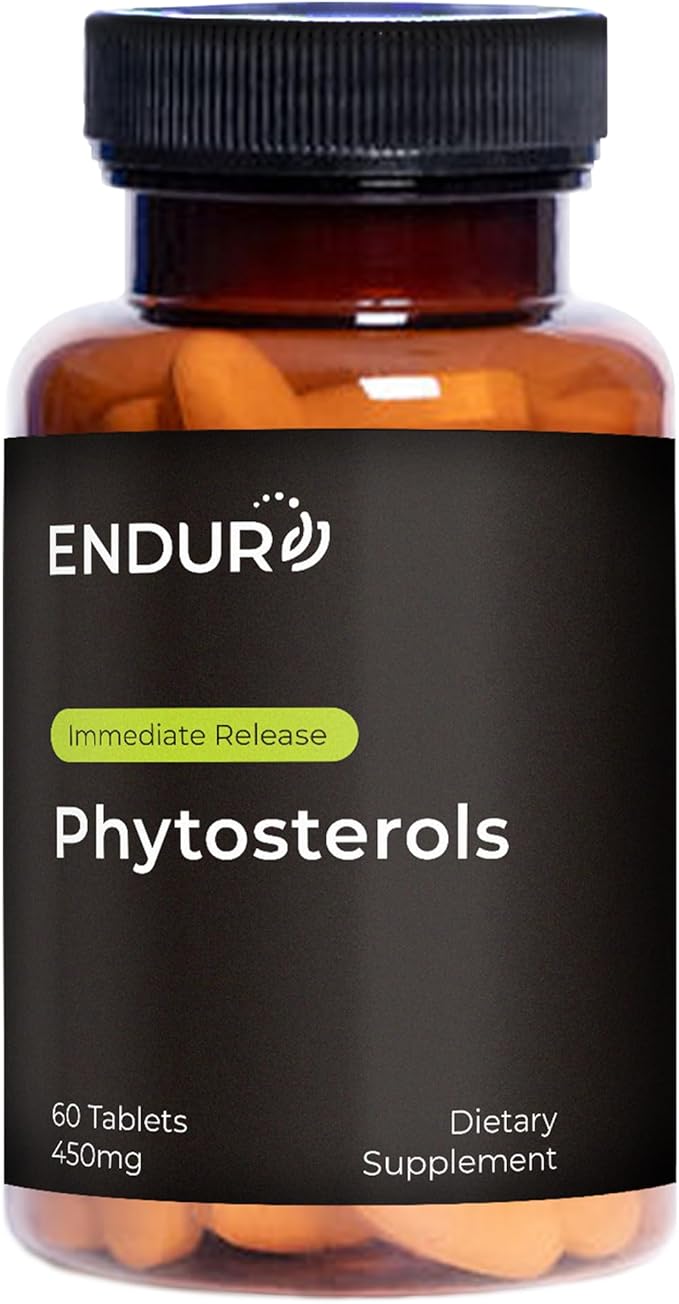 Endur Phytosterols, Promotes Heart & Prostate Health for Men, Helps Block Cholesterol Absorption & Support Urinary Comfort, 450mg (60 Tablets)
