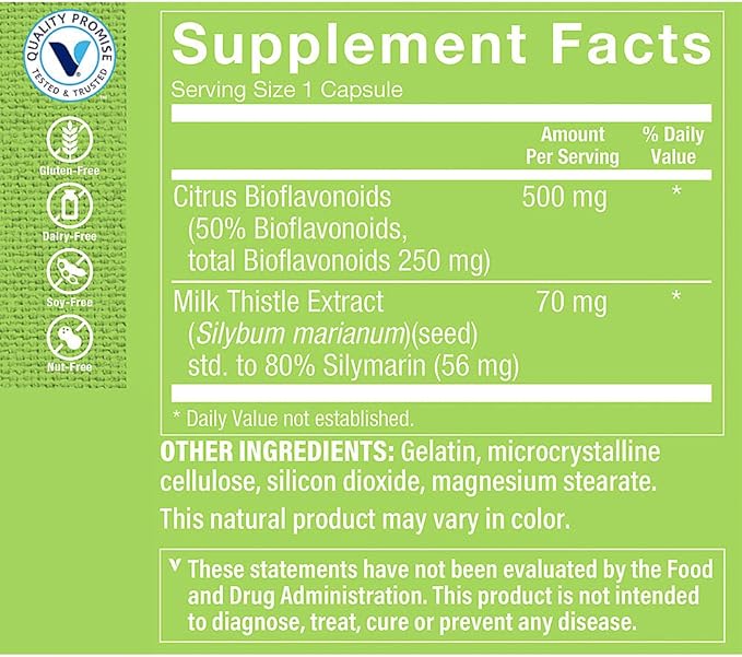 The Vitamin Shoppe Milk Thistle Extract 70mg Capsules, Silymarin Extract for Healthy Liver Support – Seed/Fruit Once Daily Complex for Detoxification Pathways, and Overall Liver Health (100 Capsules)
