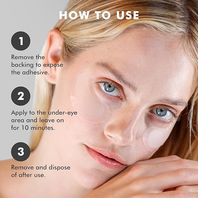 Skyn ICELAND Dissolving Microneedle Under Eye Patches with 39% Hyaluronic Acid and Peptides, No Slip Overnight Eye Mask for Fine Lines, Wrinkles and Firming, Vegan, All Skin Types, 1 Pair
