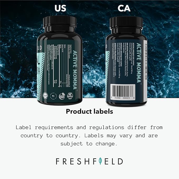 Freshfield Prenatal Vegan Omega 3 DHA: Sustainable, Carrageenan Free, Third Party Tested, Compostable Bottle, Carbon Neutral. Supports Heart, Brain, Joint Health w/DPA