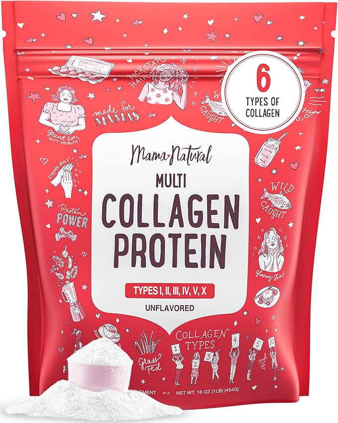Multi Collagen Protein Powder Type I II III IV V X - Unflavored & Hydrolyzed 16Oz Pure Collagen Peptides Powder - Grass Fed Beef, Wild Fish Marine & USA Eggshell - Whole Body Collagen