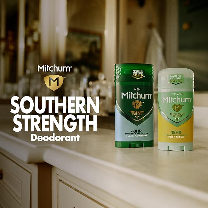 Mitchum Men’s Antiperspirant Deodorant Gel Stick, Mountain Air Scent, 48HR Sweat & Odor Protection, Triple Odor Defense, Alcohol-Free, Dermatologist Tested, 3.4 oz