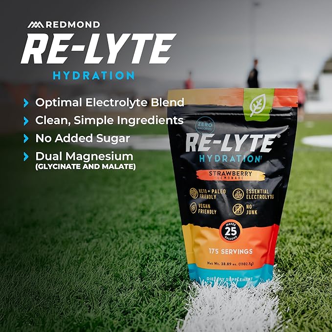 Re-Lyte Hydration Electrolyte Powder Bulk Pouch 175 Servings/Strawberry Lemonade