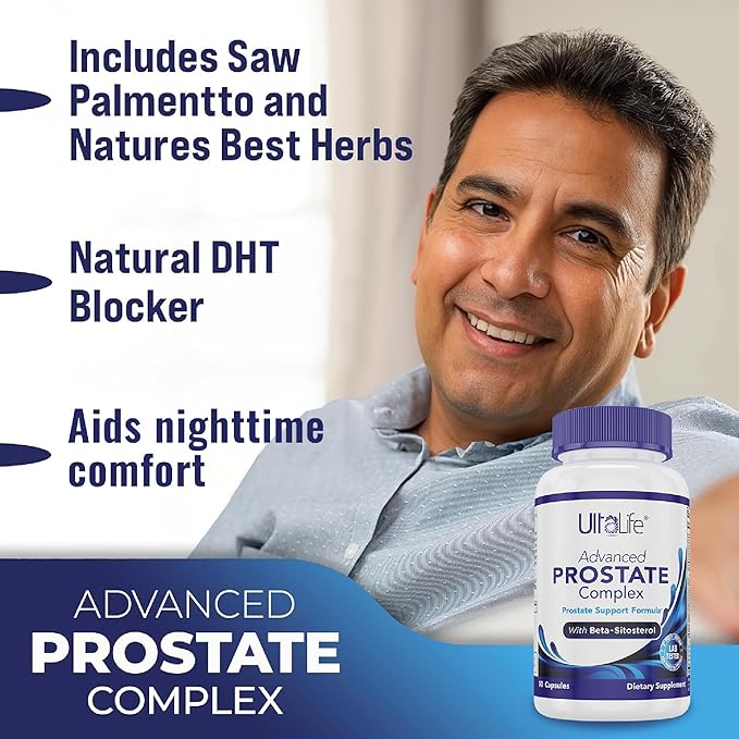 Advanced Saw Palmetto Prostate Supplement for Men with Beta Sitosterol Promotes Urinary Comfort, Sleep Quality & Prostate Health 90 Capsules