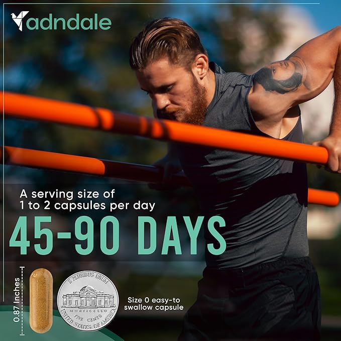 Adndale Shilajit Ultra Force 11-in-1. Pure Himalayan Organic Shilajit for Men and Women Capsules with Sea Moss Ashwagandha Rhodiola Rosea Lion’s Mane. 90 Count