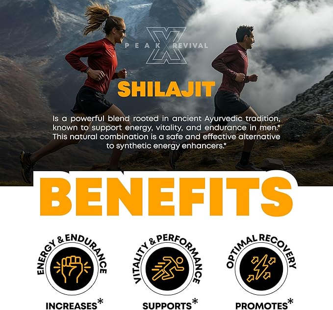 Peak Revival Shilajit Gummies with Manuka Honey, Mixed Berry Flavor, 60 Count, 100mg per Serving, 30 Servings