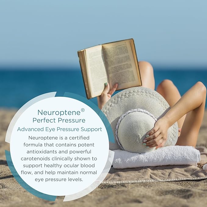 Eye Vitamins with Bilberry Saffron Niacinamide CoQ10 for Optic Nerve Support - Bilberry Supplement for Supporting Healthy Eye Pressures and Retinal Blood Flow - Neuroptene® (60 Capsules)