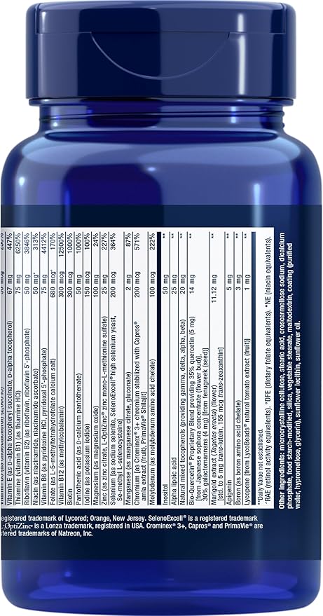 Life Extension Two-Per-Day Multivitamin - Packed with Over 25 Vitamins, Minerals & Extracts -Vitamins B6, C, D - Zinc - Two-Month Supply - Non-GMO, Gluten-Free - 120 Tablets