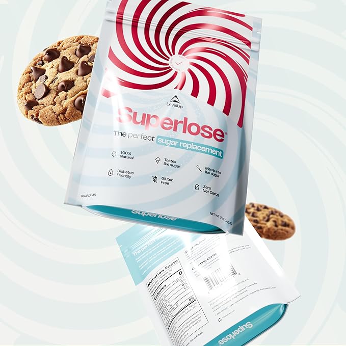 Superlose | The Superior Allulose | Keto Sugar Alternative | 100% Natural No Bitter Aftertaste | Zero Net Carb Sweetener | Ketogenic and Diabetic Approved Sugar Replacement (12oz, 3 Pack)
