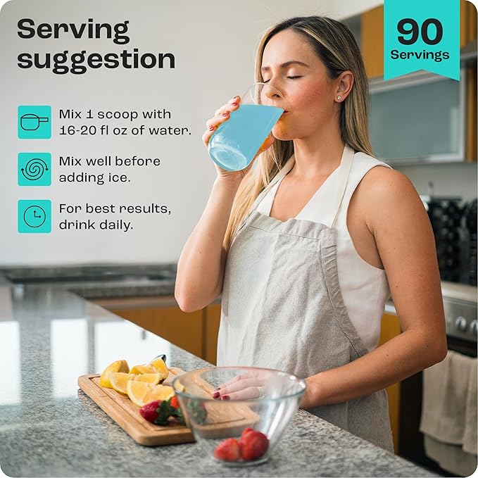 KEY NUTRIENTS Multivitamin Electrolytes Powder No Sugar - Sweet Blue Raspberry Electrolyte Powder - Endurance & Energy Supplement - Hydration Powder - No Calories - 90 Servings - Made in USA