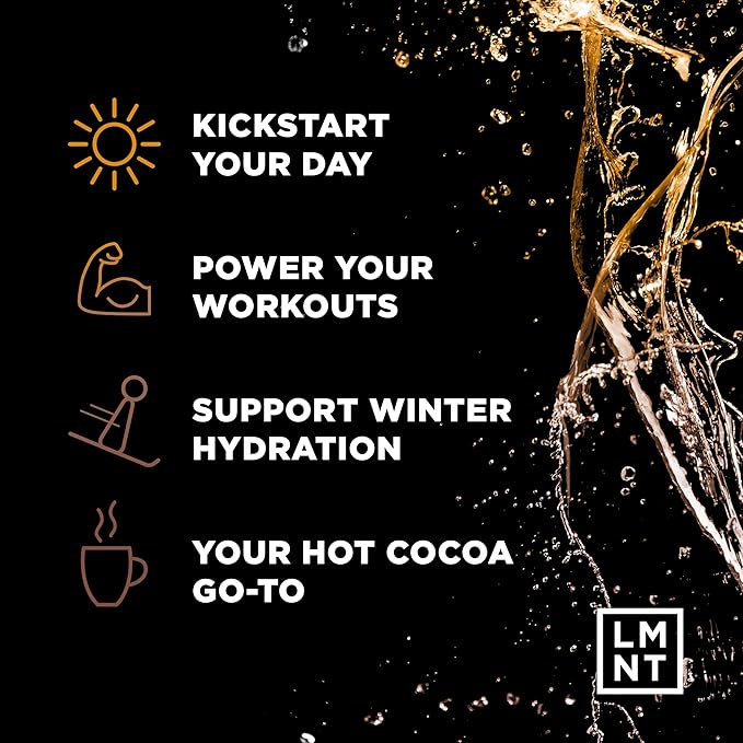 Drink LMNT Zero Sugar Hot Chocolate or Coffee Mixer - Chocolate Caramel Salt | Drink Mix | 30-Count