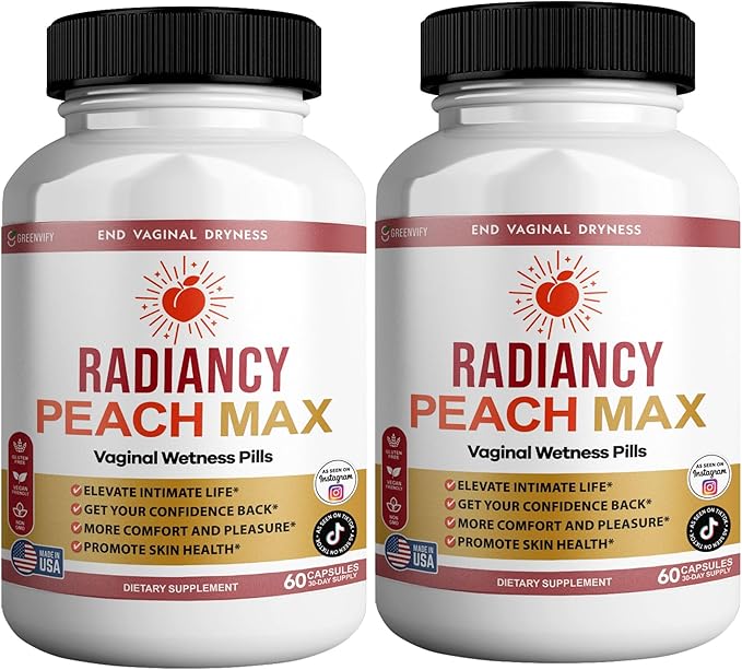 Radiancy Peach Max Vaginal Wellness Supplement, 60 Capsules, 30 Day Supply (2)