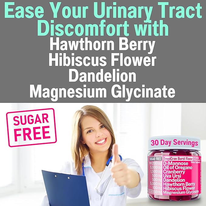 SHIZAM Vaginal Urinary Tract Yeast Candida pH Support Sugar Free Gummies w Oil of Oregano Uva Ursi Cranberry D-Mannose Hawthorne Berry, Vaginal Probiotics Suppositories Wash Cleanse Alt