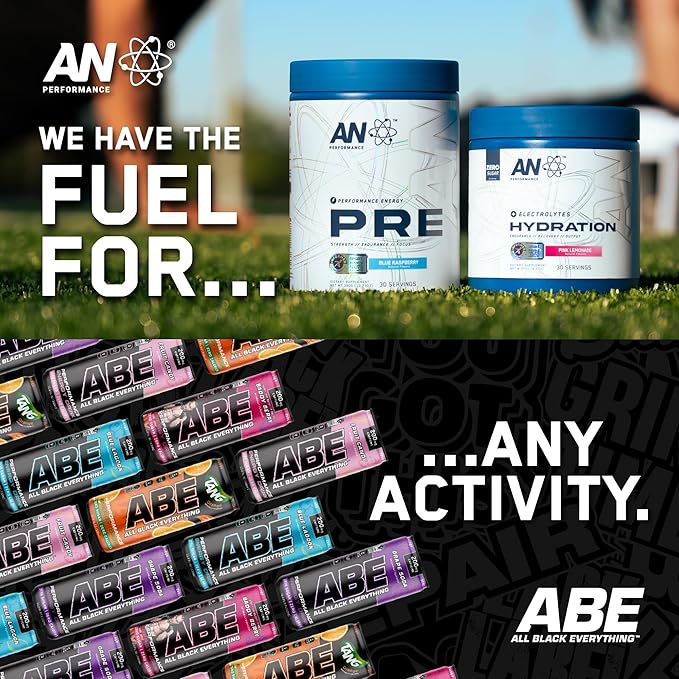 ABE Energy + Performance Sugar Free Energy Drink - All Black Everything Drink With Caffeine, VitaCholine, Dynamine, Citrulline Malate (11oz Can - Pack of 12) (Baddy Berry)