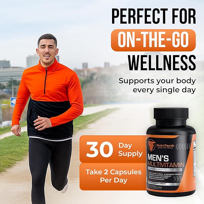 Multivitamin for Men – Adult Dietary Supplement with Vitamins A, C & D, Minerals & Antioxidants for Immune Support, Increased Energy & Mental Alertness - 60 Count