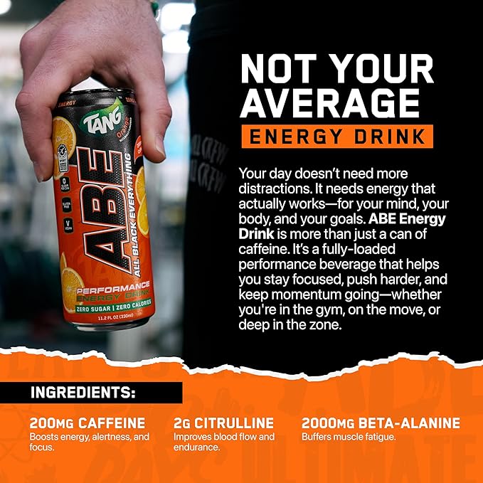 All Black Everything Sugar Free Energy Drink | Grape Soda | 0 Calories | 12 Pack | 200mg Natural Caffeine | Pre-Workout Sport Drink for Men and Women