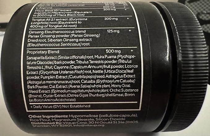 Tongkat Ali for Men 20 in 1 with Astragalus - USA Made Mens Supplement Complex with Black Maca Root, L-Arginine, Ginseng, Calcium, Astragalus for Normal Strength & Endurance Support - 90 Caps