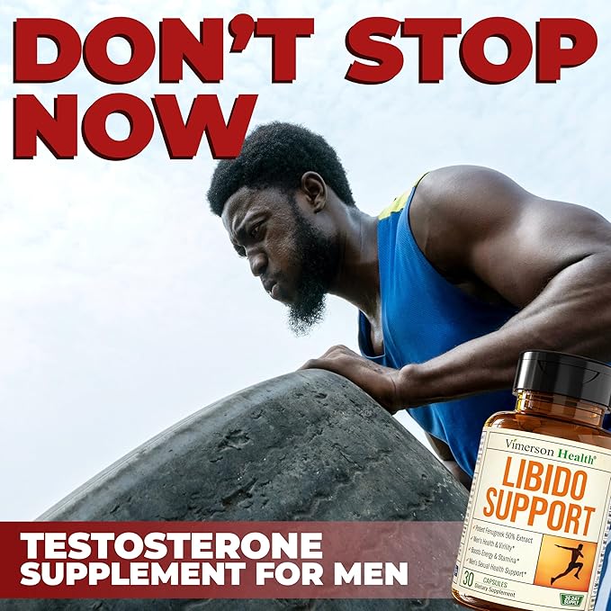 Testosterone Supplement for Men – Libido Support: Maca Root, Fenugreek, Tongkat Ali, Horny Goat Weed & Tribulus | Muscle Builder for Men | Energy, Drive & Strength | Workout Supplements – 30 Capsules