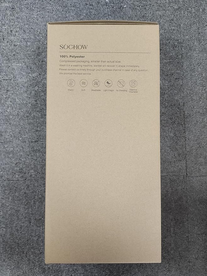 SOCHOW Sherpa Fleece Throw Blanket, Double-Sided Super Soft Luxurious Plush Blanket Twin Size, Camel, 60" X 80"