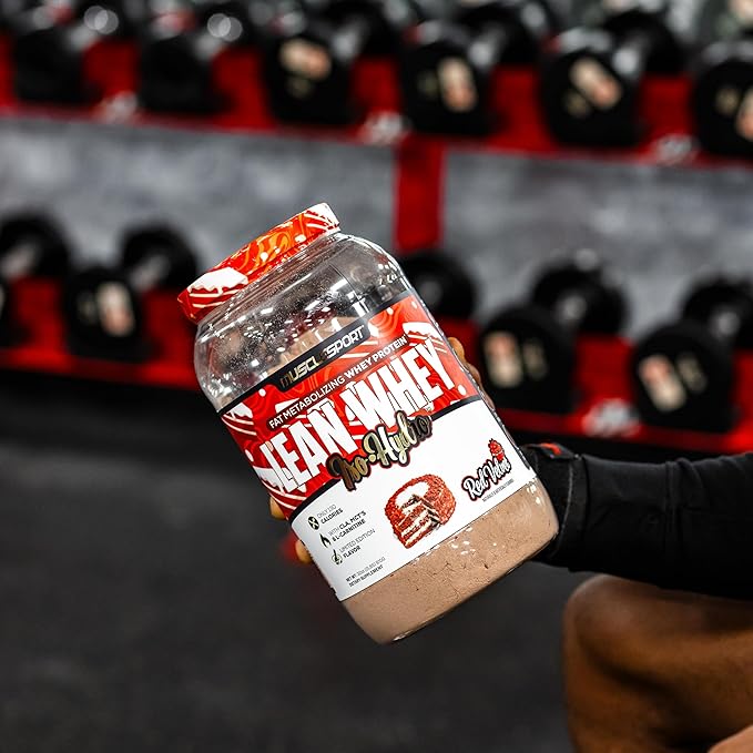 Musclesport Lean Whey Revolution™ Protein Powder - Whey Protein Isolate - Low Calorie, Low Carb, Low Fat, Incredible Flavors - 25g Protein per Scoop - 2lb Red Velvet