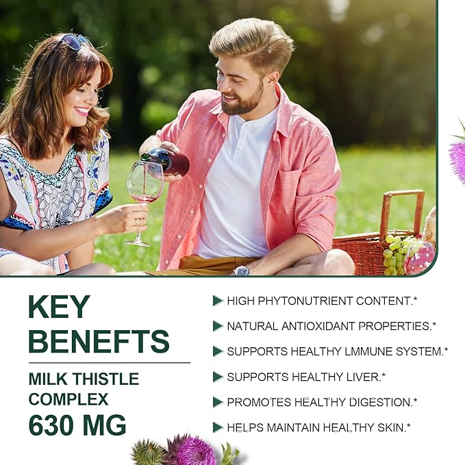 2 Bottles Milk Thistle 500 mg Silymarin Marianum Per Bottle - Total 240 Capsules
