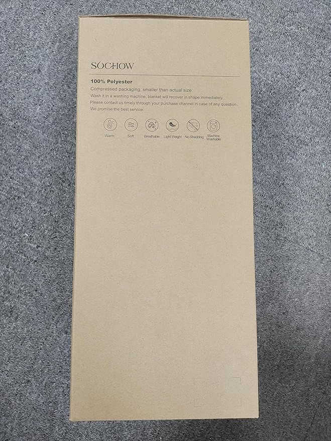 SOCHOW Sherpa Fleece Throw Blanket, Double-Sided Super Soft Luxurious Plush Blanket King Size 90 inchx108 inch, Dark Grey