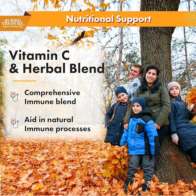 Buried Treasure Adult Daily Immune Wellness - 16 Fl oz, 16 serv, Liquid Nutrient Blend for Immune Support with Elderberry, Echinacea, Vitamins & more