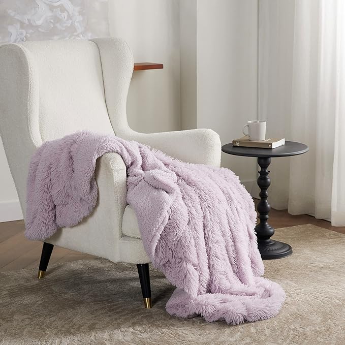 Bedsure GentleSoft Fluffy Lavender Purple Throw Blanket, Purple Decor Lilac Gifts for Kids Girls Women, Soft Cozy Fuzzy Plush Warm Thick Sherpa Fleece Faux Fur Blanket, Birthday Gifts for Her, 50x60