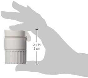 Pill Splitter and Crusher, Daily Usage, Safely Crushes Pills, Vitamins, Tablets, Accurate and Easy Consumption, Includes Storage Container, Travel Sized, White and Yellow, BPA Free
