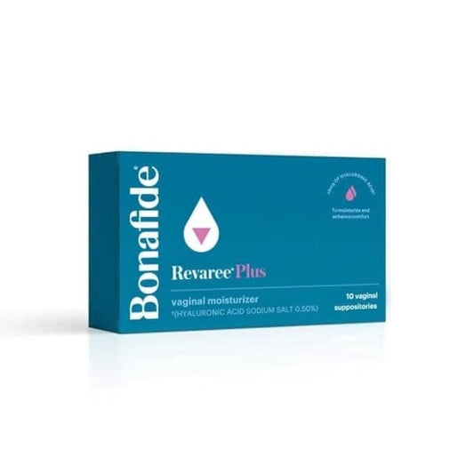 Revaree Plus by Bonafide. Vaginal Moisturizer with 10mg Hyaluronic Acid & Soothing Sweet Almond Oil. — 1-Month Supply (10 Inserts)