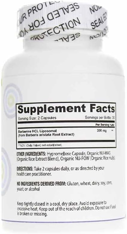 Core Med Science Liposomal Berberine Supplement, 300mg (60 Count) - Berberine HCL Extract Capsules Support Liver & Heart Health - Non-GMO, Gluten-Free, Wheat-Free, & Dairy-Free Vegetarian Capsules